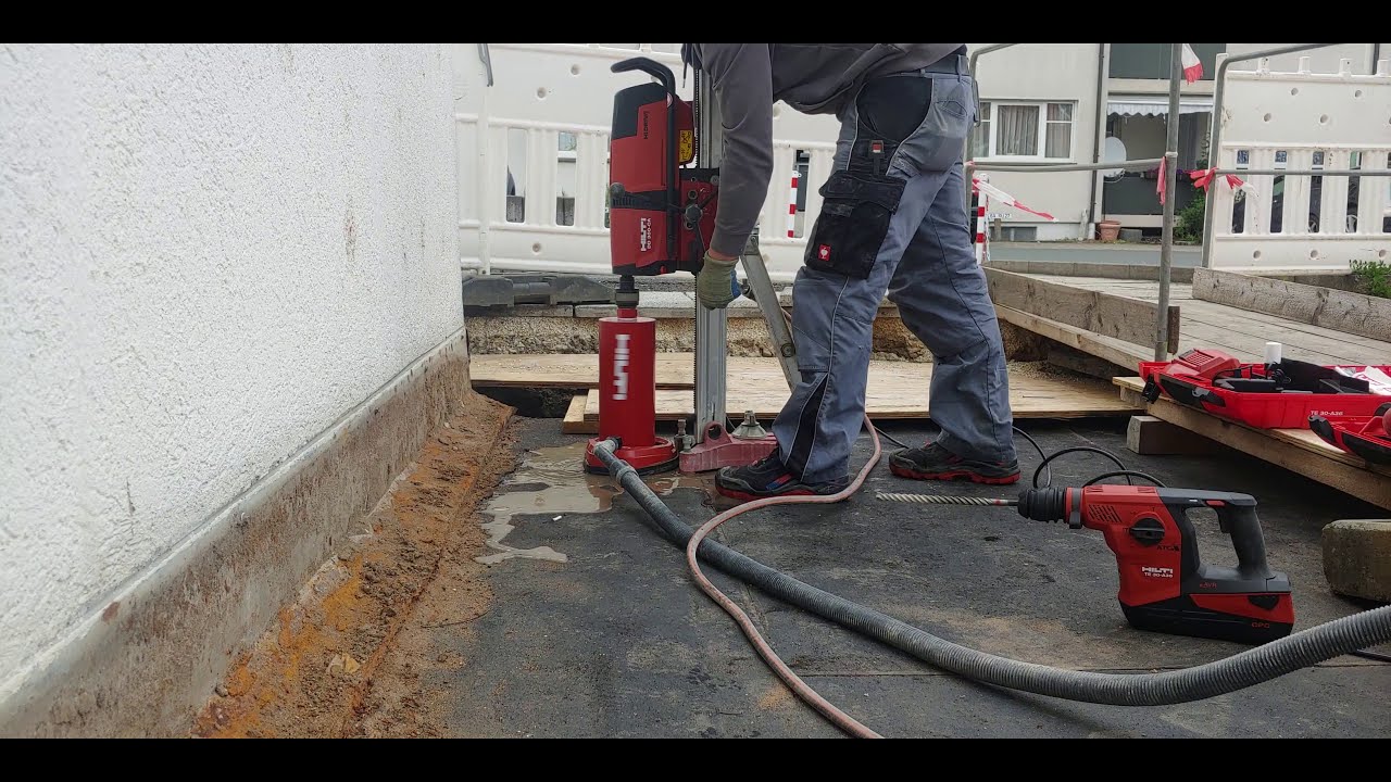 Kernbohrung mit Hilti DD 350-CA (Diamond coring in reinforced concrete)