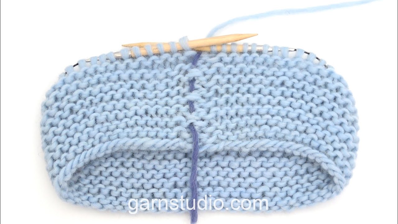 How to work garter stitch/ridges with knitted stitches (in the round) – UK / US knitting style