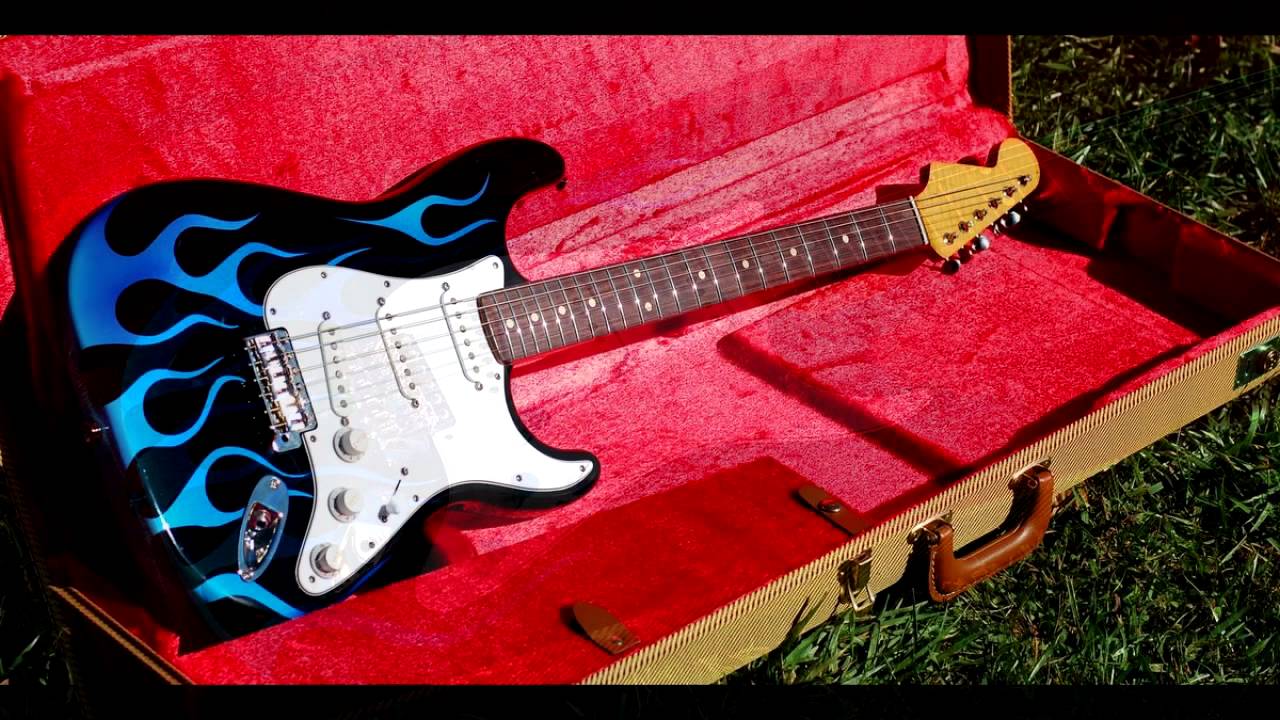 Custom Blue Flame Strat w/ Don Mare Josie Vaughan Pickups into Ceriatone Overtone Special Amp