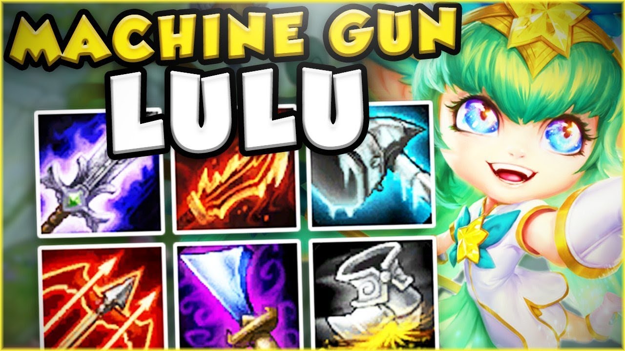 THIS PERMASLOW MACHINE GUN LULU IS SO STUPID! MACHINE GUN LULU TOP GAMEPLAY! - League of Legends