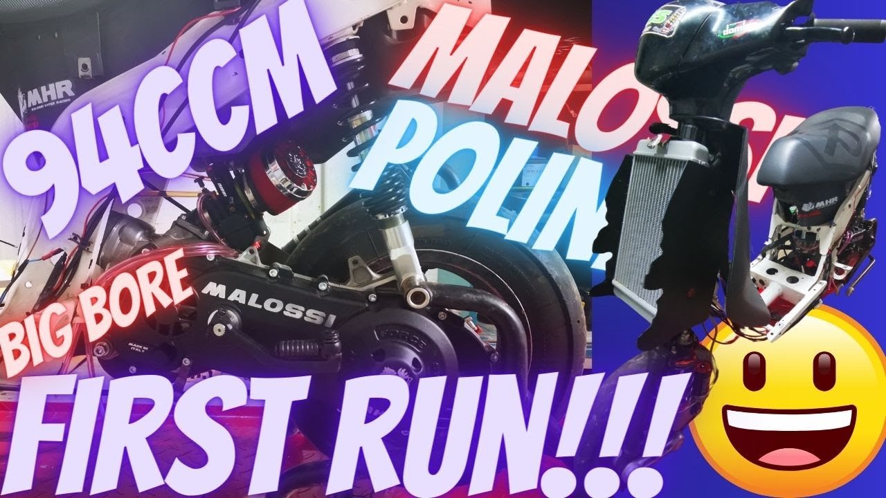 FIRST RUN🤩ENDLICH LÄUFT DER BIG BORE😈 Piaggio zip sp2 94ccm Polini Big Evolution Malossi c one