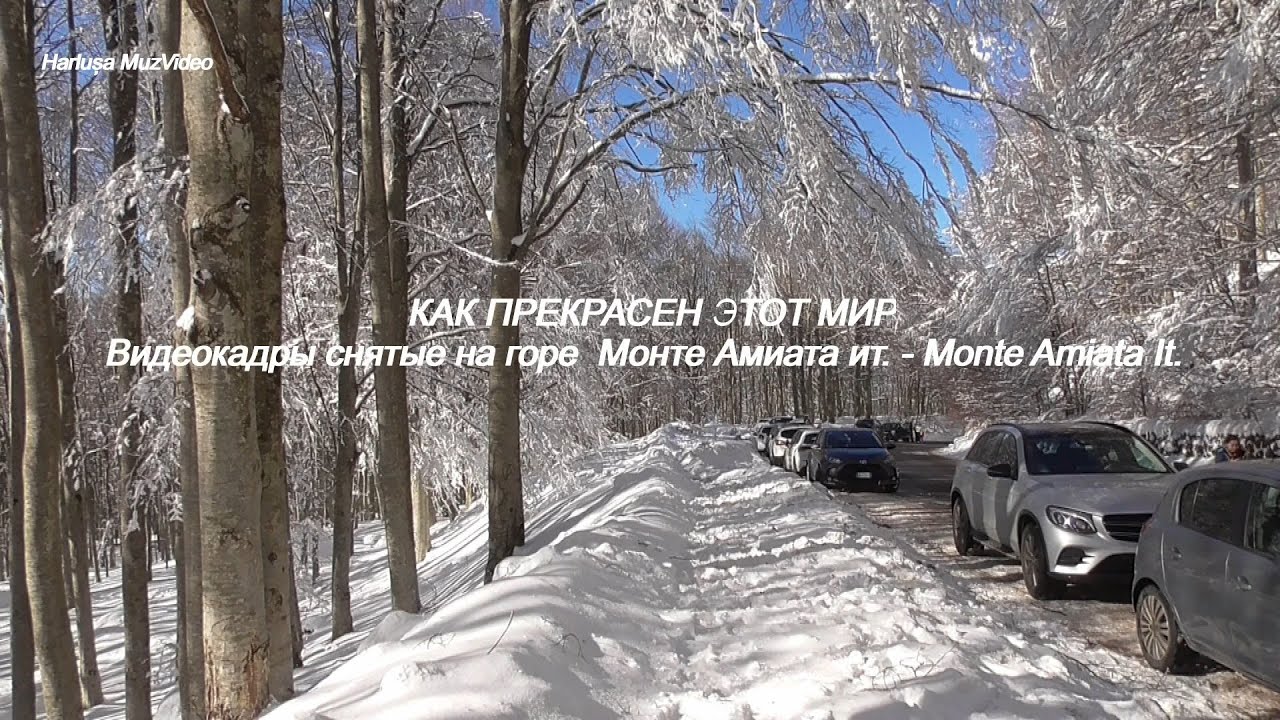 Зимняя сказка-Видеокадры снятые на горе Монте Амиата ит.- Monte Amiata it. #HarlușaMuzVideo
