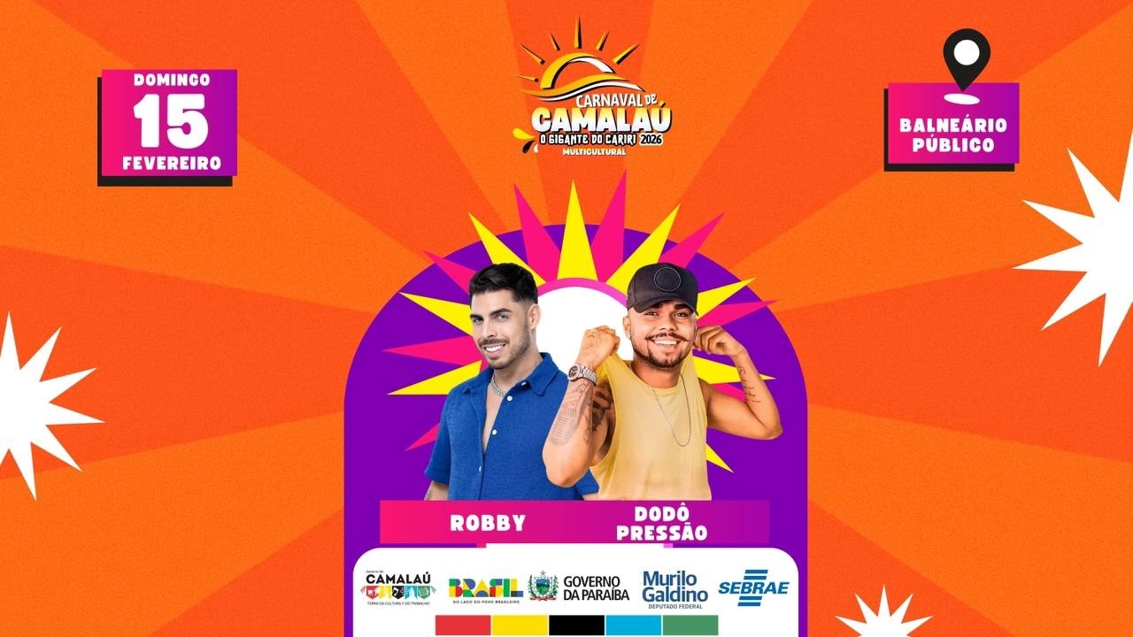 CARNAVAL DE CAMALAÚ 2026 AO VIVO 🎉 | Robby & Dodô Pressão | Domingo 15/02