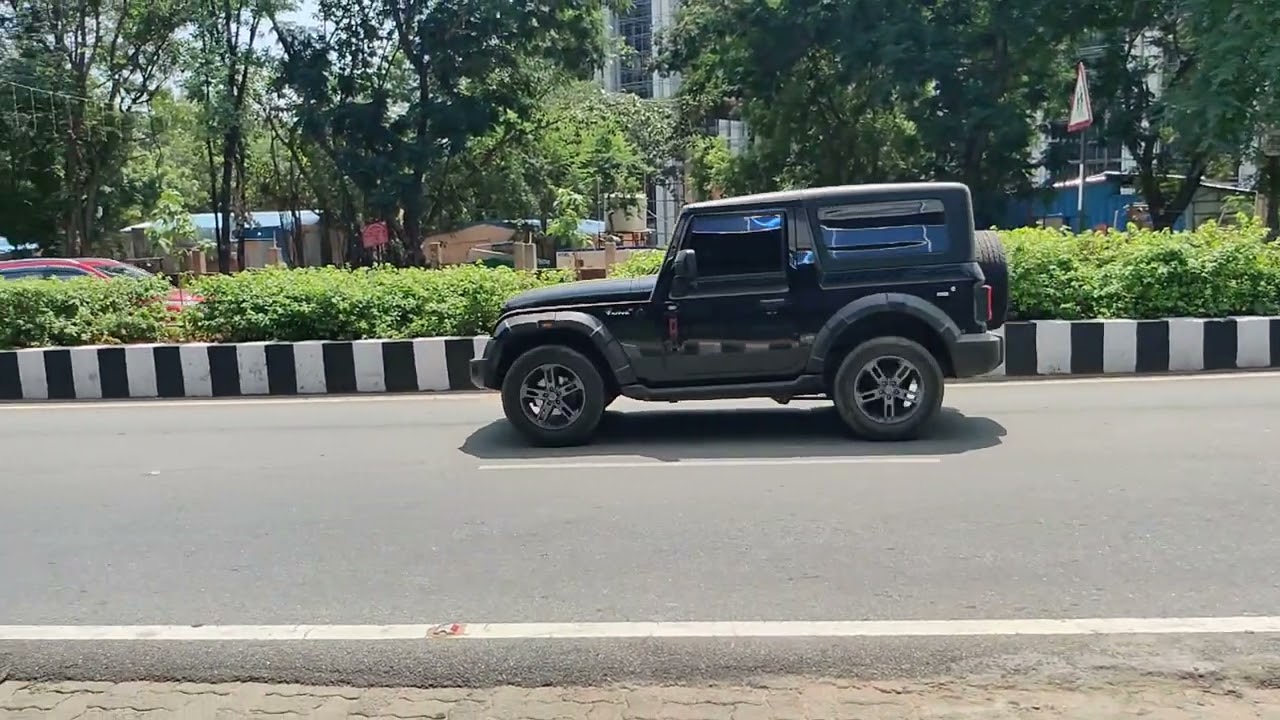 Mahindra Thar Road Presence | Stealth Black Colour Car Looks
