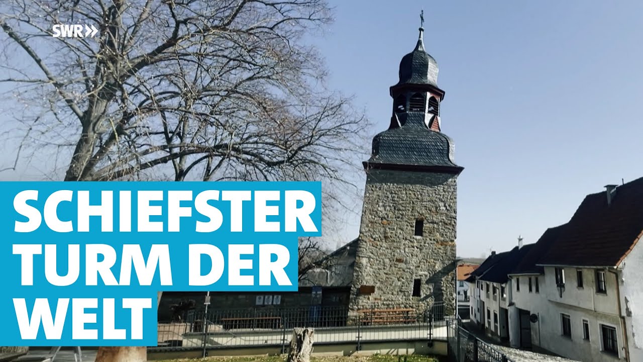 Schiefer als der Turm von Pisa: Ein Turm in Rheinhessen hält neuen Weltrekord