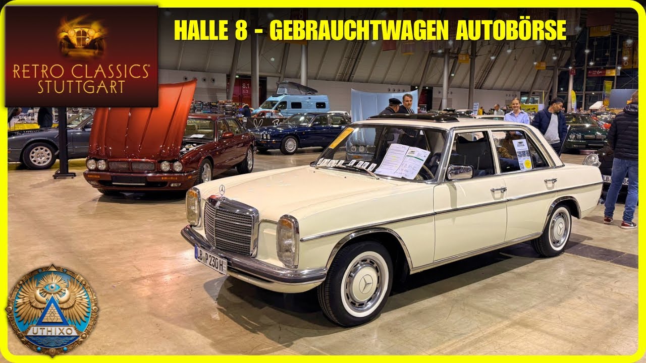 Halle 8 der 2026 Retro Classics Stuttgart GEBRAUCHTWAGENBÖRSE & MODELLAUTOS 