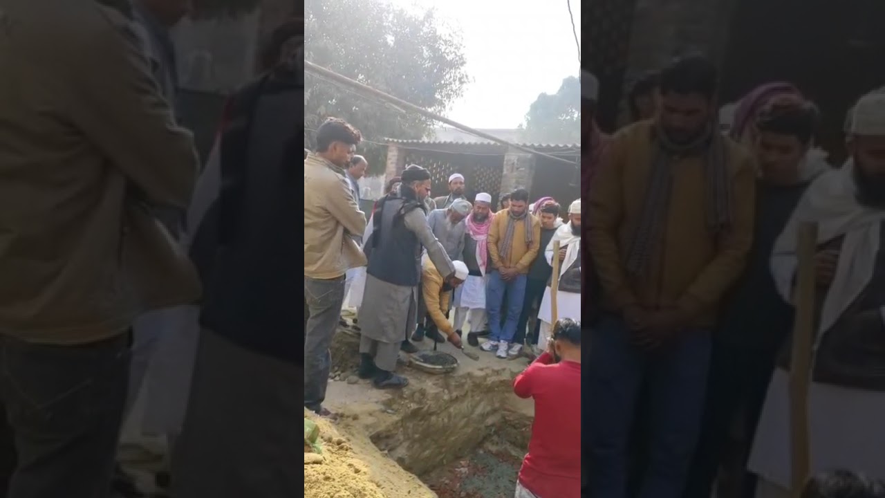 سنگ بنیاد مدنی مسجد مدرسہ اسلامیہ حسینیہ نورالعلوم اللہ بخش پور بدست قاری محمد شوکت صاحب 