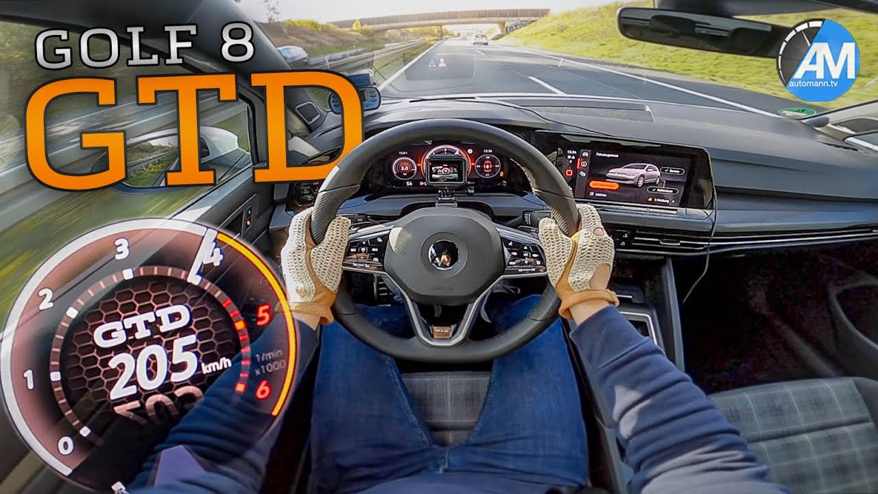 NEW! Golf 8 GTD (200hp) | Launch Control & 100-200 km/h acceleration🏁 | by Automann