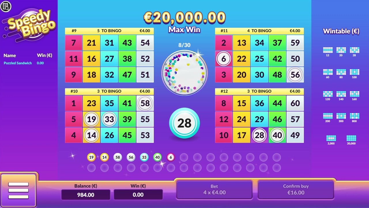 Speedy Bingo - Gameplay - Air Dice Casino Game Studio