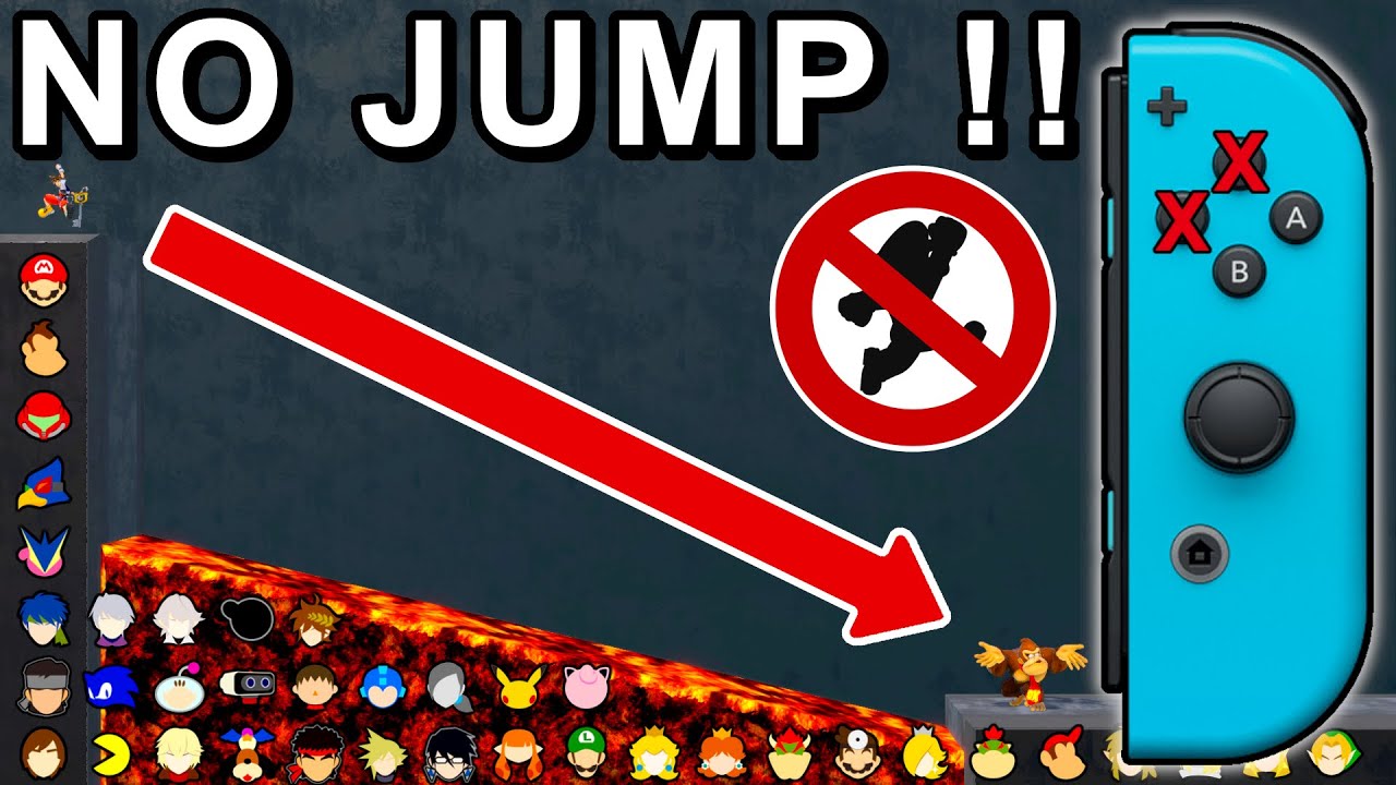 Who Can Fall To The Other Side WITHOUT Jumping ? - Super Smash Bros. Ultimate
