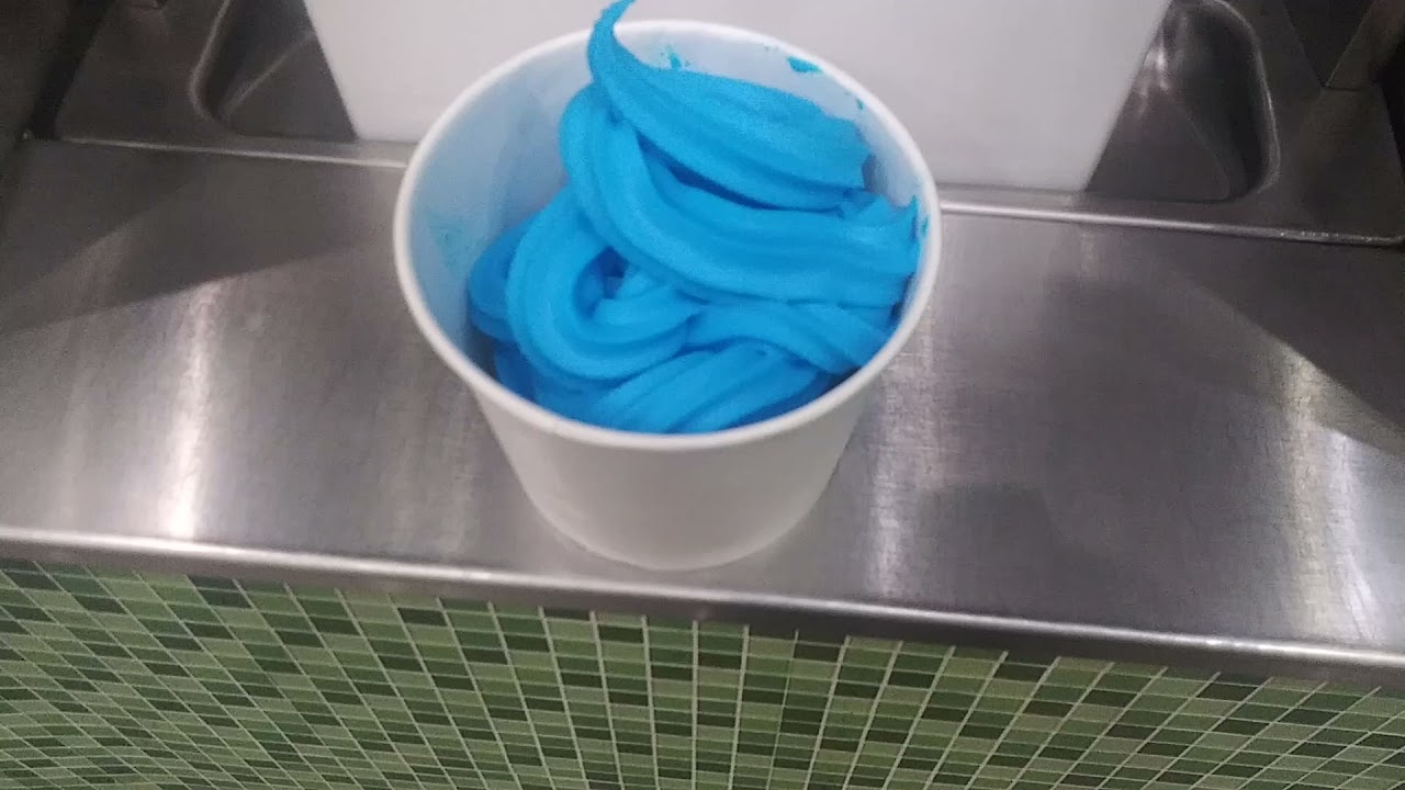 A Blue Raspberry Ice cream at yogart planet.
