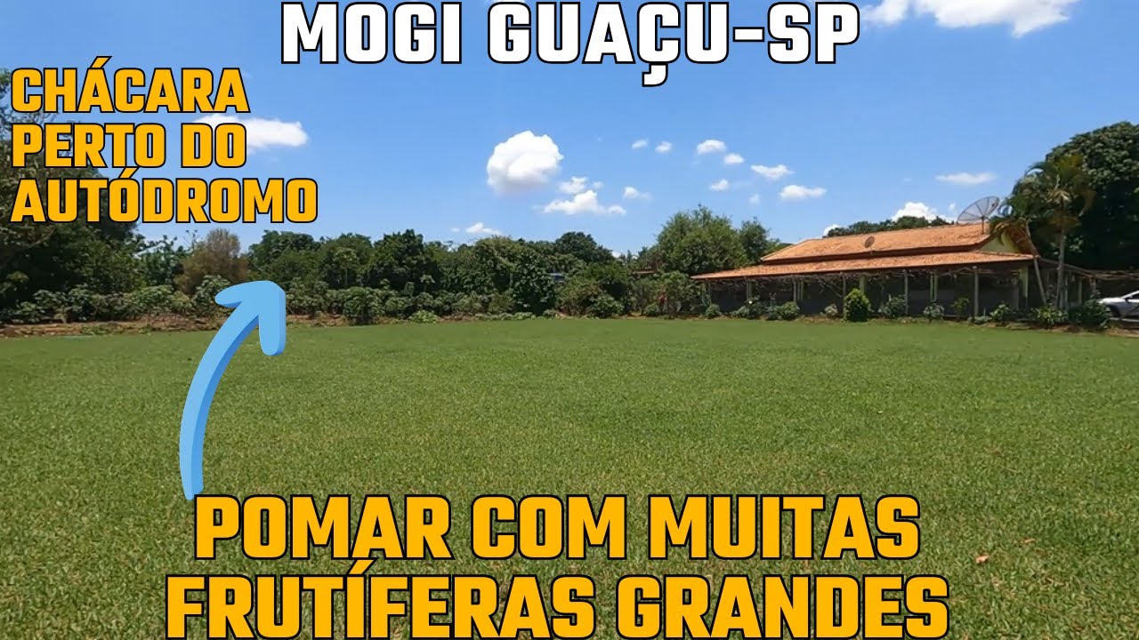 Chácara à venda 5.000 m² pomar completo com muitas frutíferas grandes e casa boa - em Mogi Guaçu SP