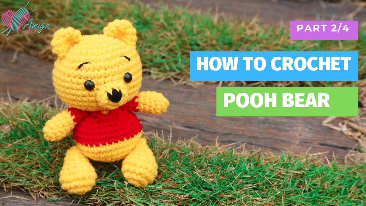 #188 | Amigurumi Pooh Bear Crochet Pattern (2/4) | How To Crochet Amigurumi Animal | AmiguWorld