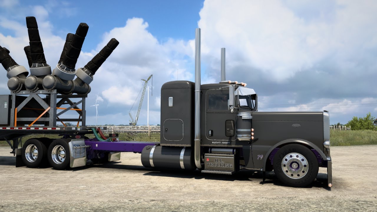 Peterbilt 389 - (Hauling Massive Electrical Equipment) - American Truck Simulator