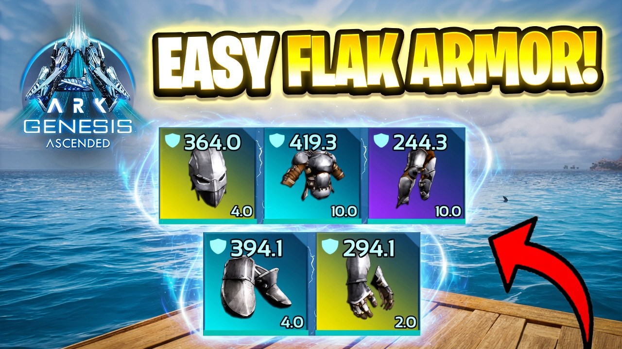 BEST FLAK ARMOR LOOT FARM ON GENESIS! | ARK Survival Ascended
