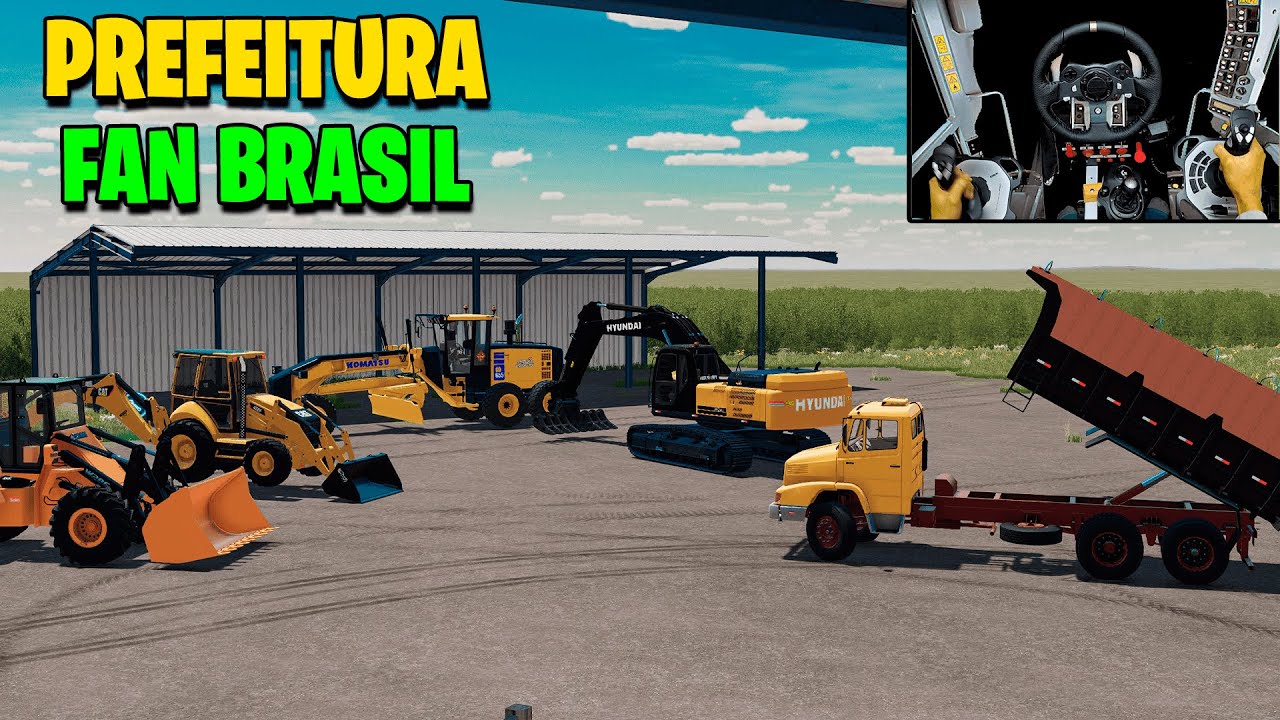 Construindo uma cidade com máquinas da prefeitura | Farming simulator 22
