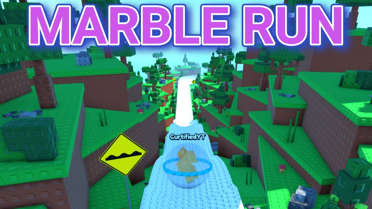 Скатиться с мячом по горке (Roblox)