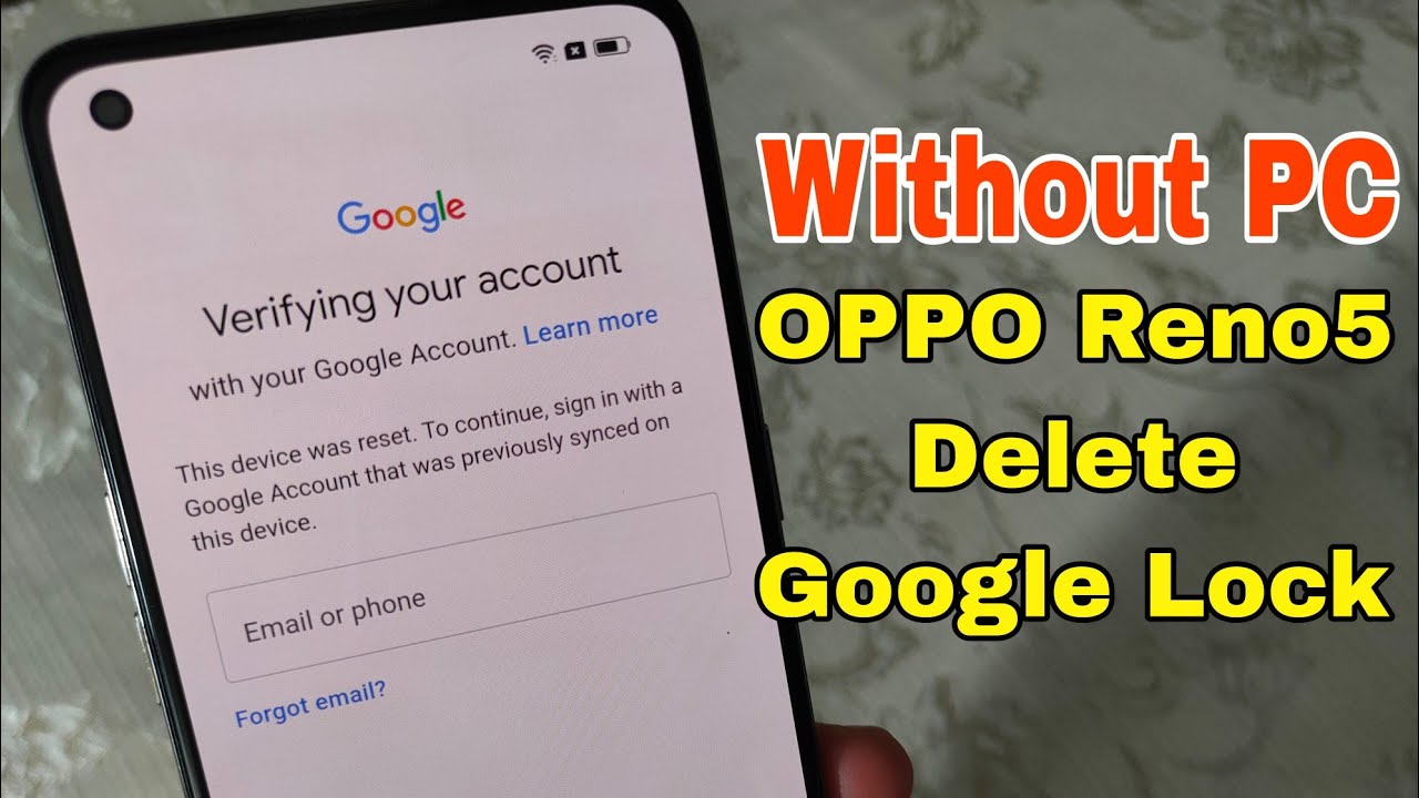 Without PC!!! Android 12! Oppo Reno5 (CPH2159), Delete Google Account, Bypass FRP.