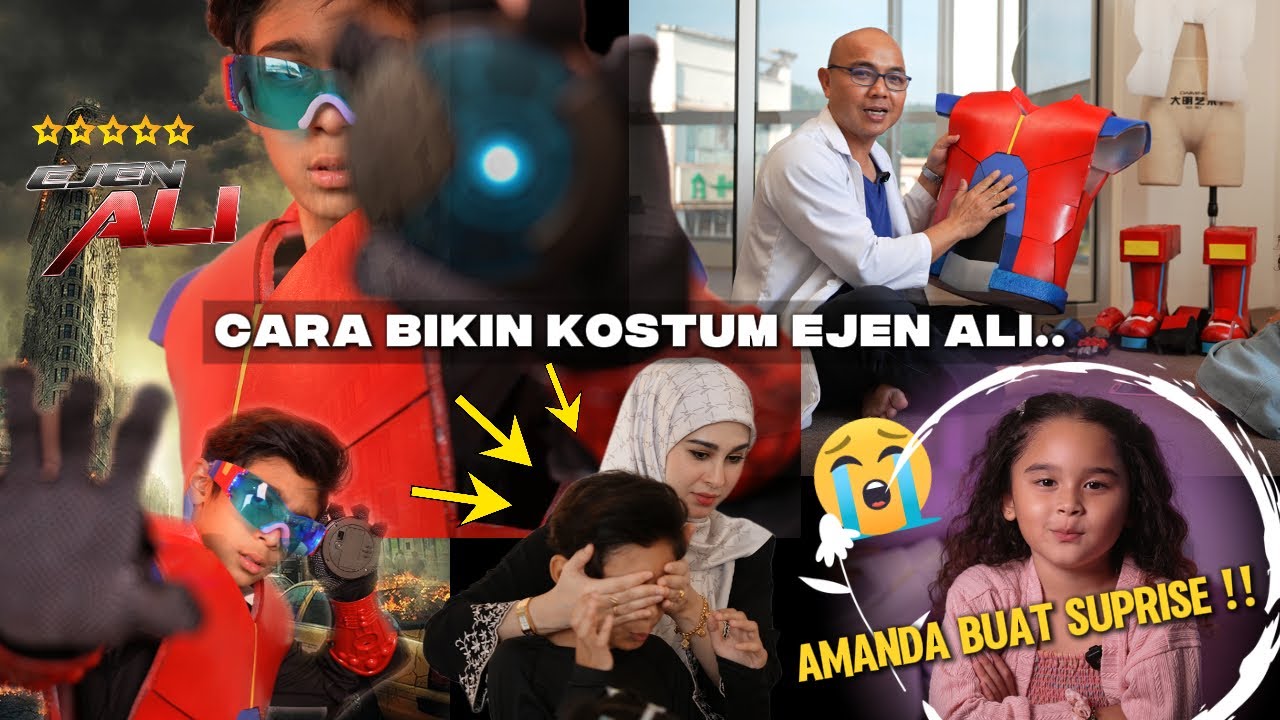 AMANDA BELAJAR CARA BUAT COSTUM EJEN ALI