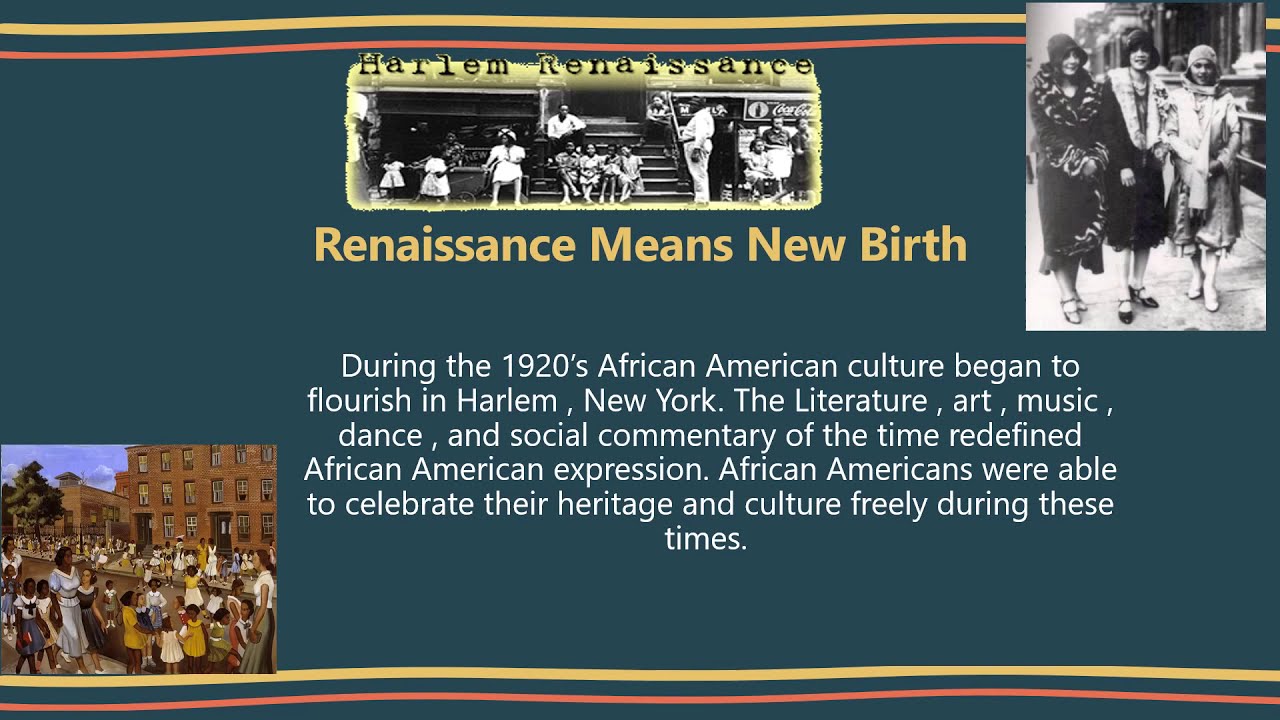 The Harlem Renaissance Presented by Mrs. Floyd's Home Sweet Classroom