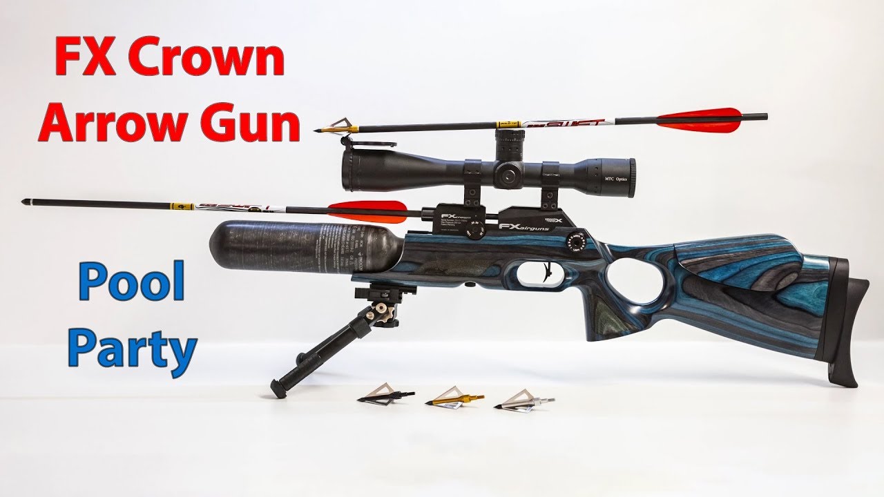Airgun Broadhead Launcher + Archery Pool Party - FX Crown Airgun Kit + Megaboom