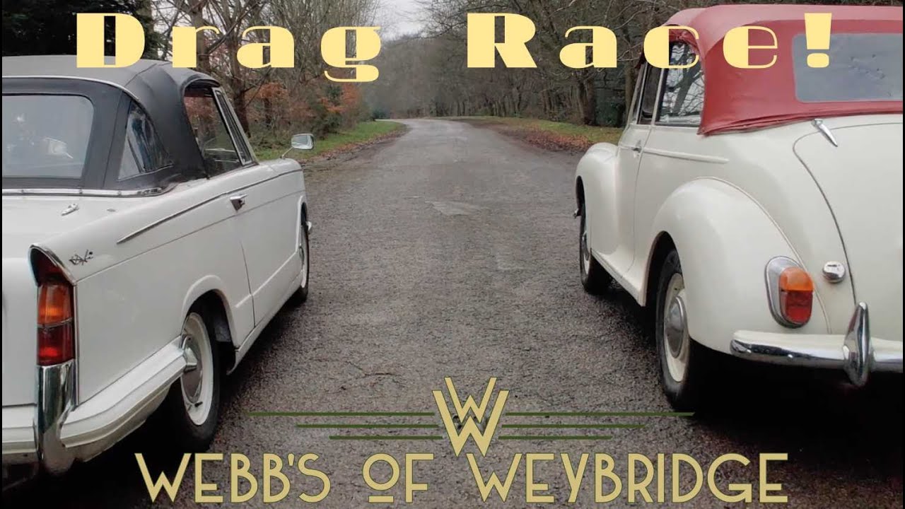 Classic Car Drag Race 2 - Morris Minor vs Triumph Herald