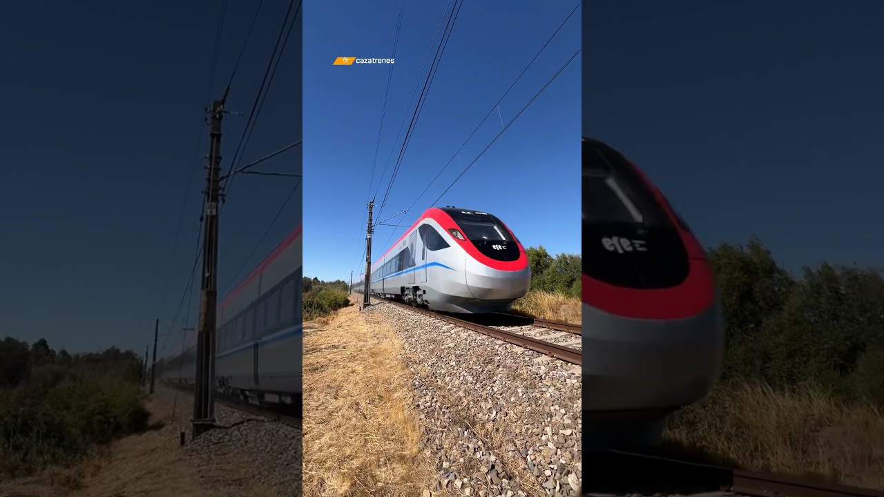 El tren m&aacute;s r&aacute;pido de Sudam&eacute;rica, corriendo a 160km/h 🔥 #trenesparachile #trenesdechile #cazatrenes