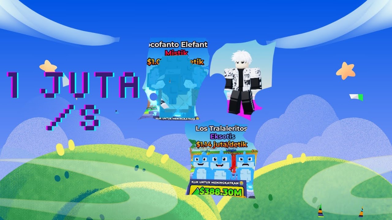 1jt/s? merintis brainrot dari 0 cobain  roblox yuk - tumbuhkan untuk brainrot