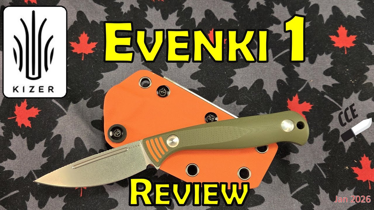 #kizerknives EVENKI 1 - Full Tang Fixed Blade #knifereview