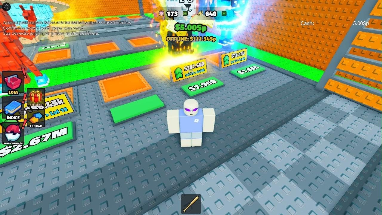 Jogando jogo do roblox