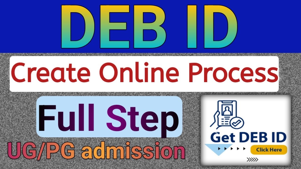 DEB ID Create Online Step || How to create DEB ID Online in 2 Minute |DEB Id Make Online Process#DEB