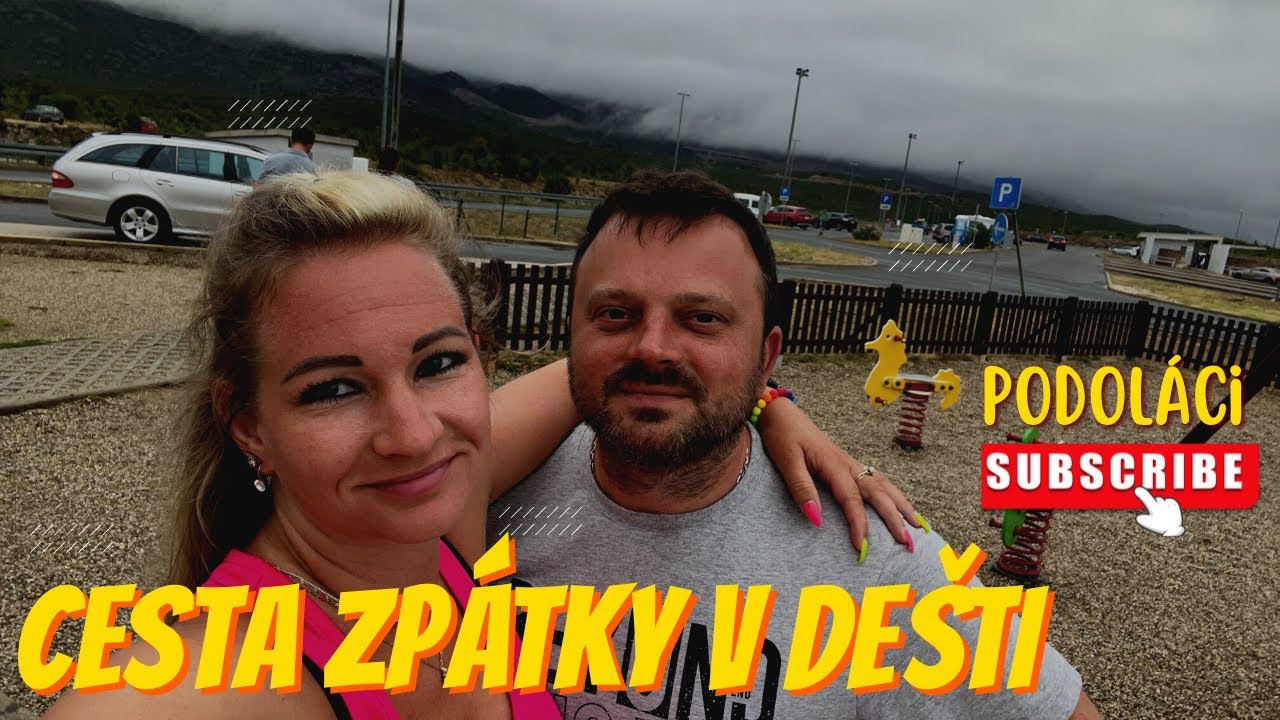 Chorvatsko 2023 - Cesta do ČR v dešti-kolony,déšť a zima