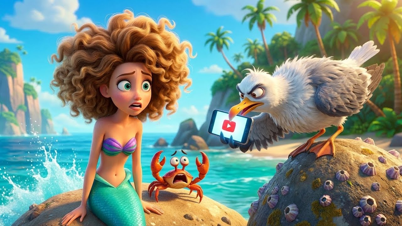 طلعت تصوّر فيديو… النورس كان مستنيها 😳 | Mermaid vs Seagull