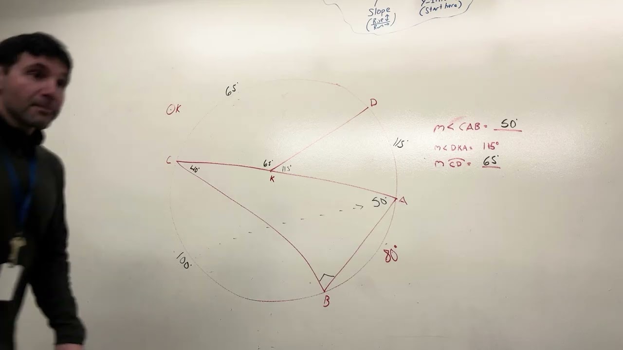 Geometry: Central and Inscribed angle review