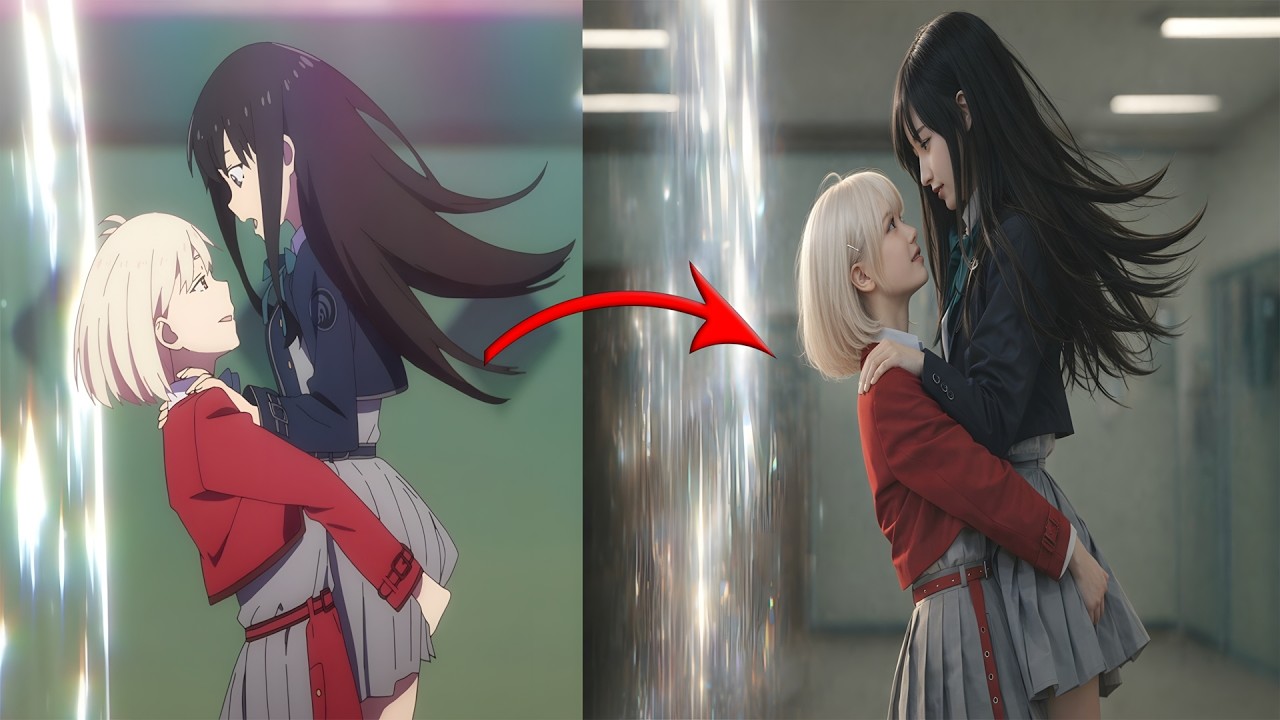 Chisato ❤️ Takina 💙 In Real Life | Lycoris Recoil AI Live Action