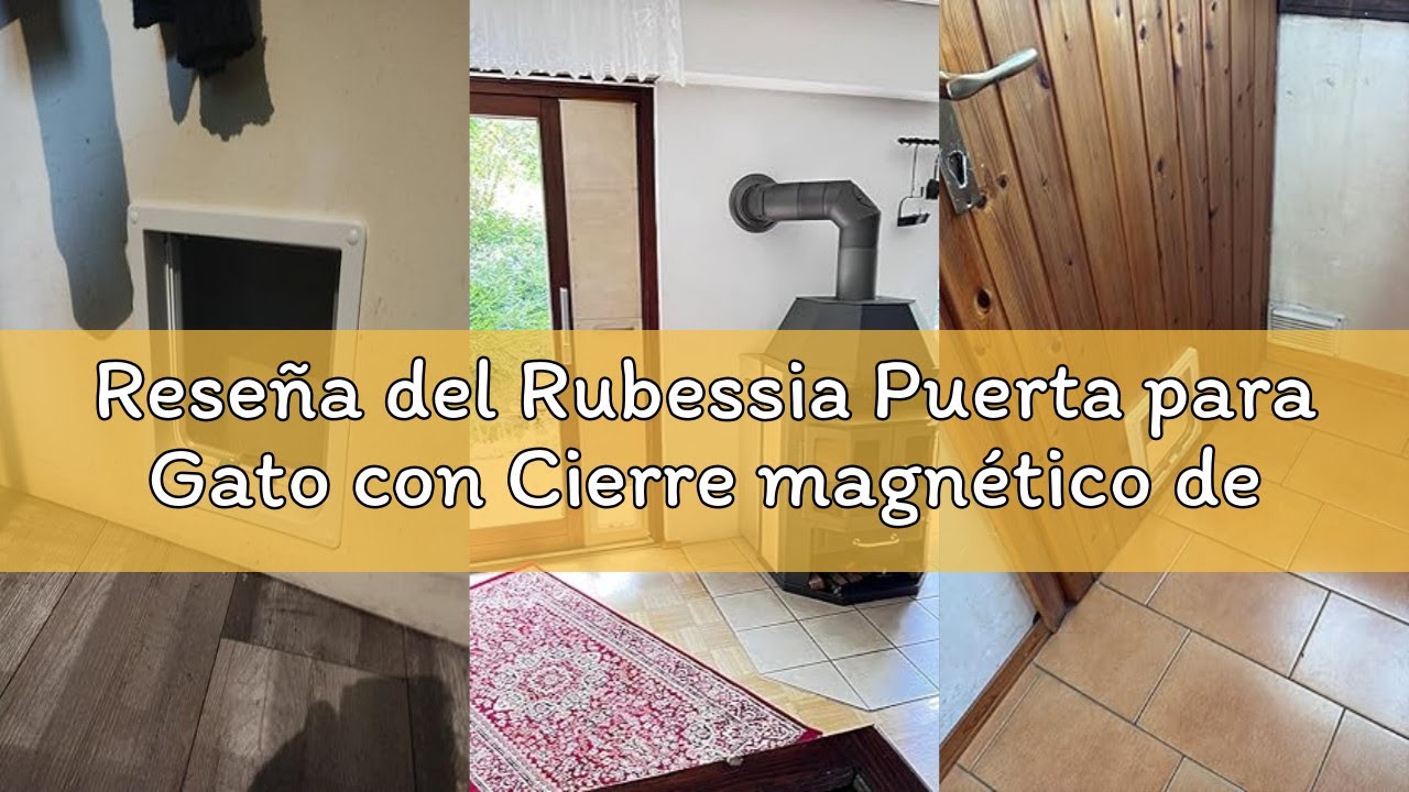 Reseña del Rubessia Puerta para Gato con Cierre magnético de 4 vías, Puerta para Mascotas para Gatos