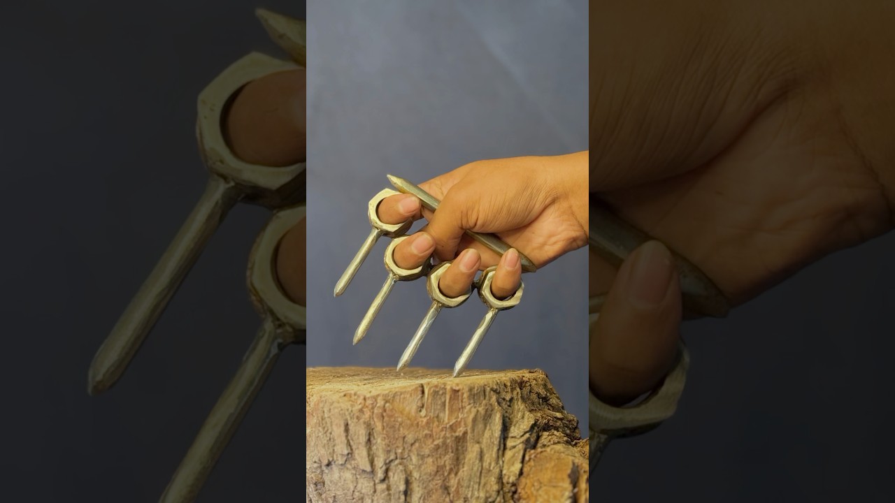 Making Wolverine Style Claw Weapon | Primitive Survival Build #diy #survival #handmade #creative