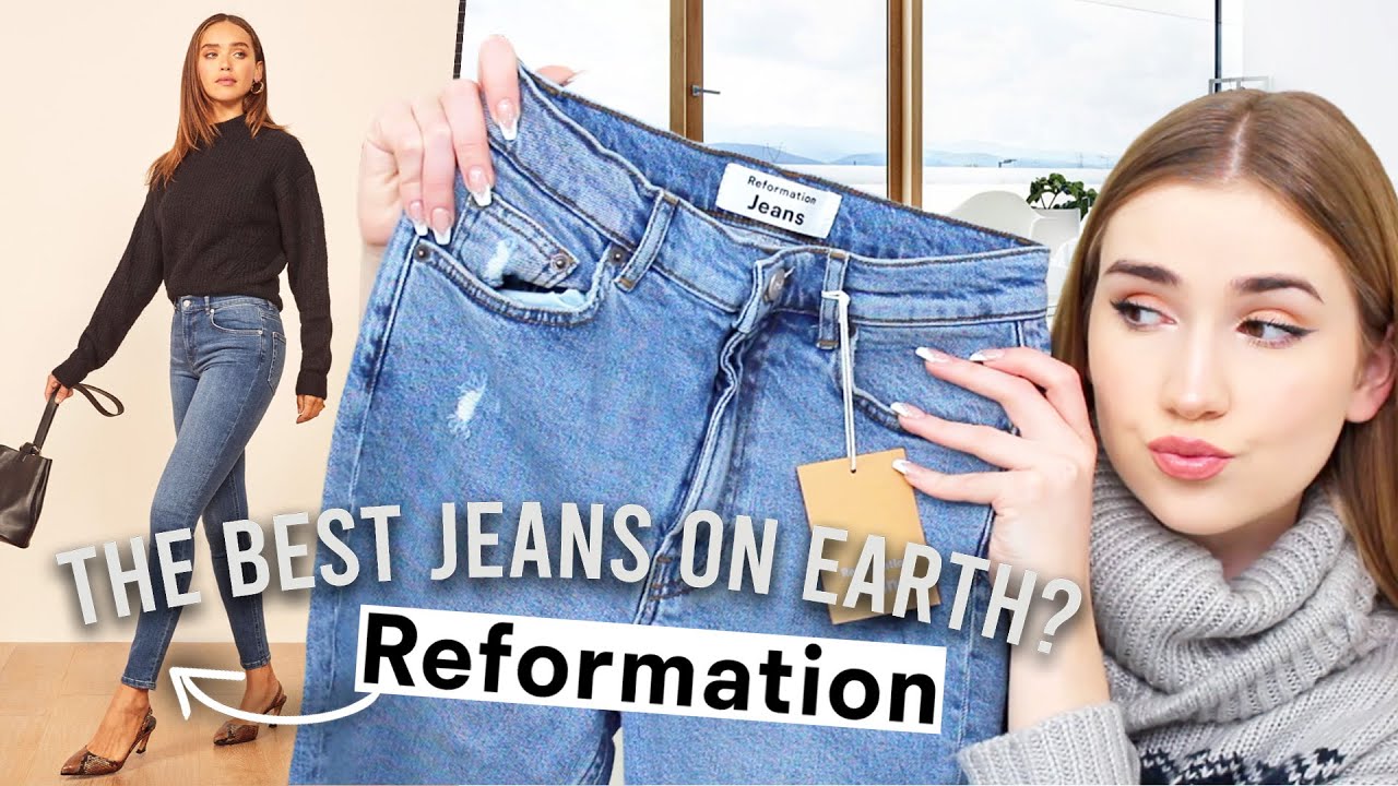 Trying Reformation !! the best jeans? they're sustainable !!