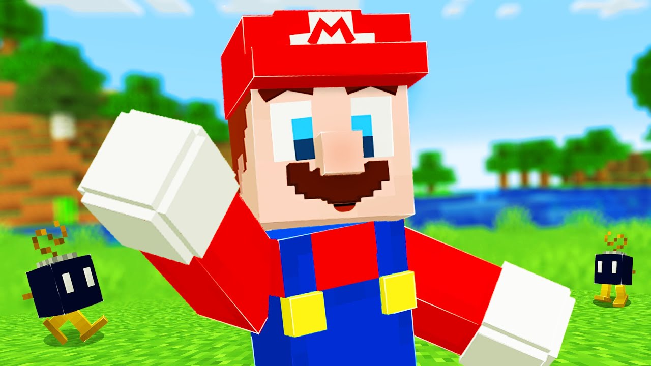 Я переделал каждого моба в персонажей Марио в Minecraft.