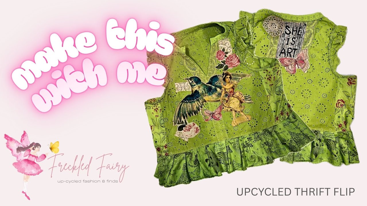 How To Whimsical Fairycore Top Upcycled Thrift Flip Beginner Friendly Sewing Tutorial