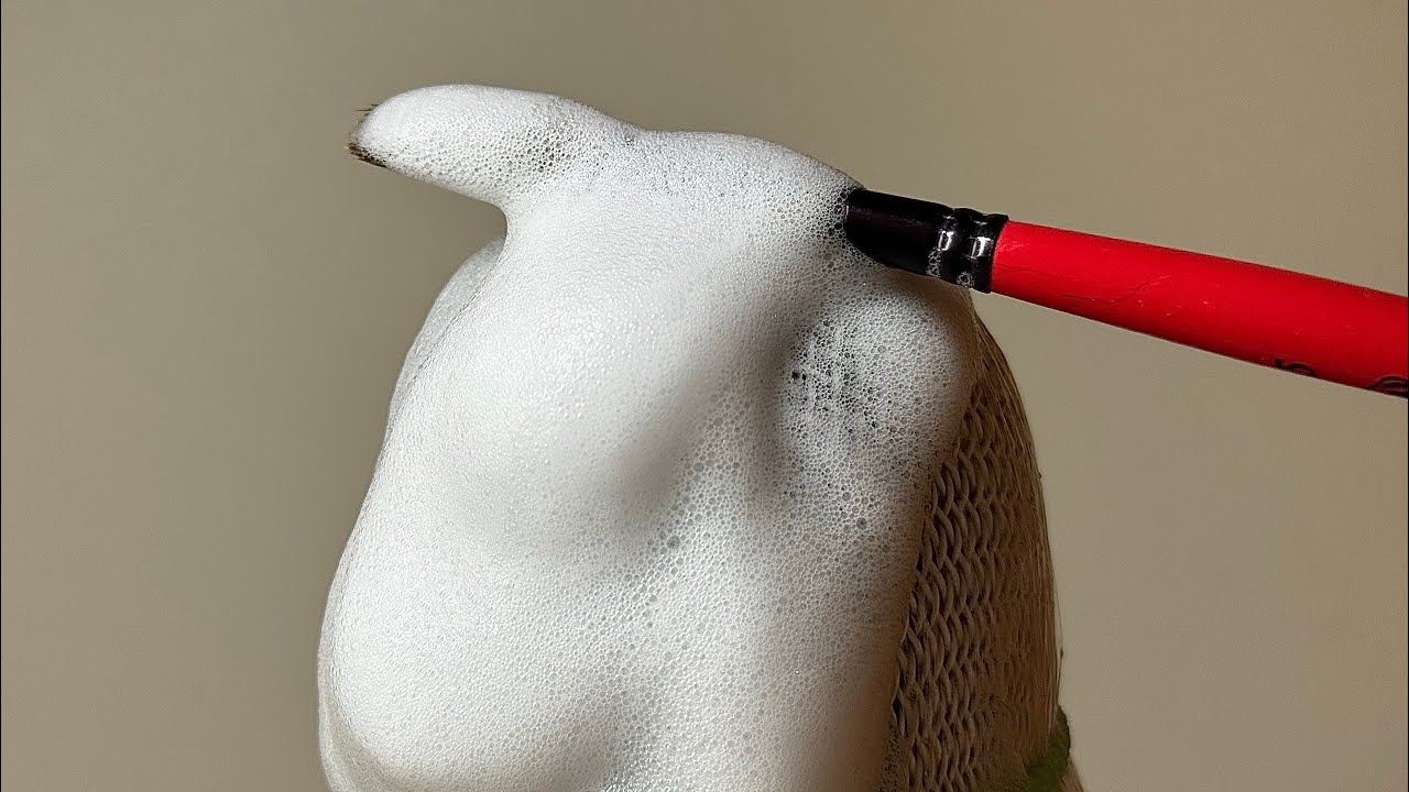 ASMR foam on mic • no talking