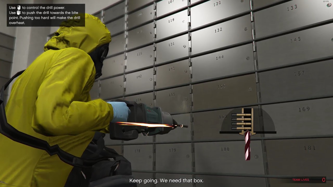 GTA ONLINE 'Drilling safety deposit box' in Fleeca Job