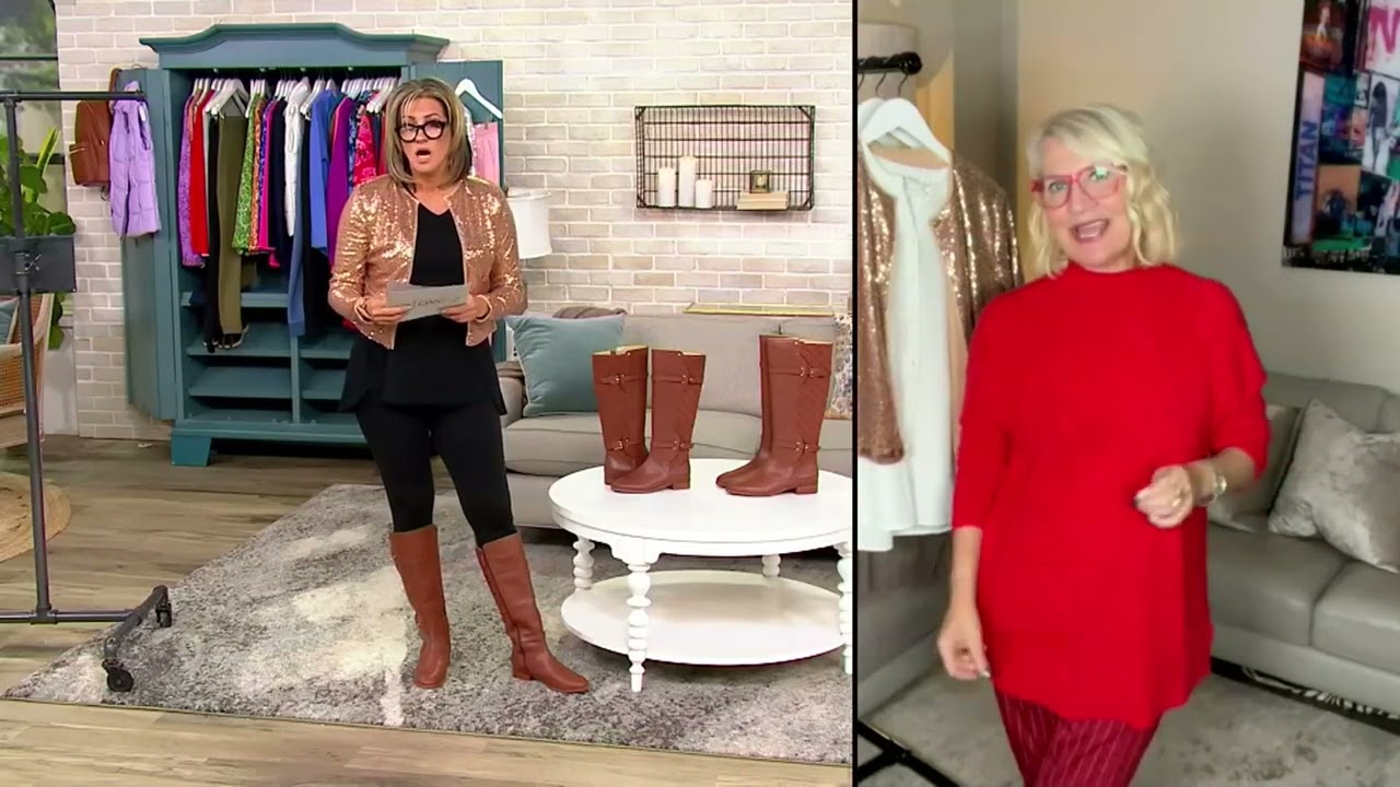 Isaac Mizrahi Live! Quilted Leather Riding Boots on QVC