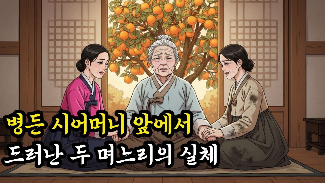 병든 시어머니 앞에서 드러난 두 며느리의 실체   ㅣ민담ㅣ설화ㅣ전설ㅣ조선야담ㅣ옛날이야기ㅣ오디오북ㅣ며느리이야기ㅣ눈물나는 이야기ㅣ권선징악ㅣ효도ㅣ기른정ㅣ낳은정