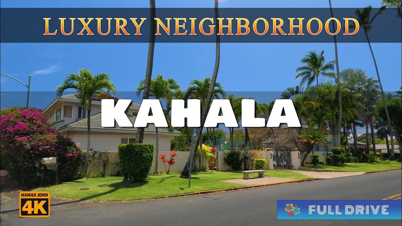 Most Luxurious Neighborhood in Hawaii 🌈 Drive Around Kahala Luxury Town ⛱️ Hunakai Beach 🌴 Hawaii 4K