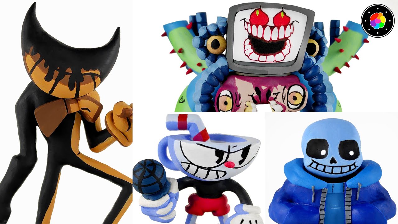 CREANDO TODOS los MODS de FNF (Cuphead, Bendy, Flowey y Sans Indie Cross) Plastilina #12|PlastiVerse