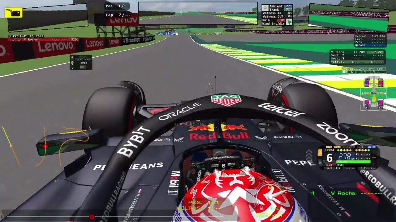 Rfactor - F1 2024 max verstappen Hot lap Brazil