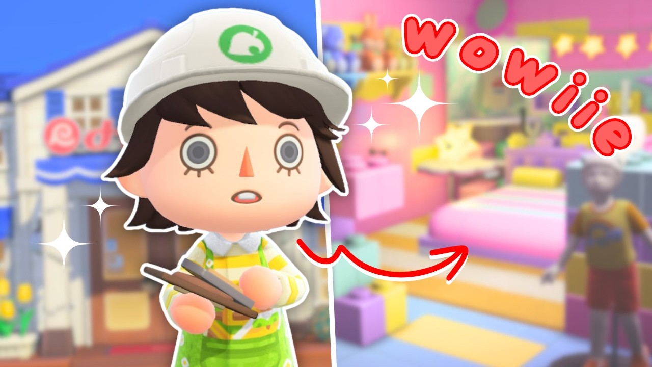 Let's DECORATE a room in the hotel (ACNH 3.0 Update)
