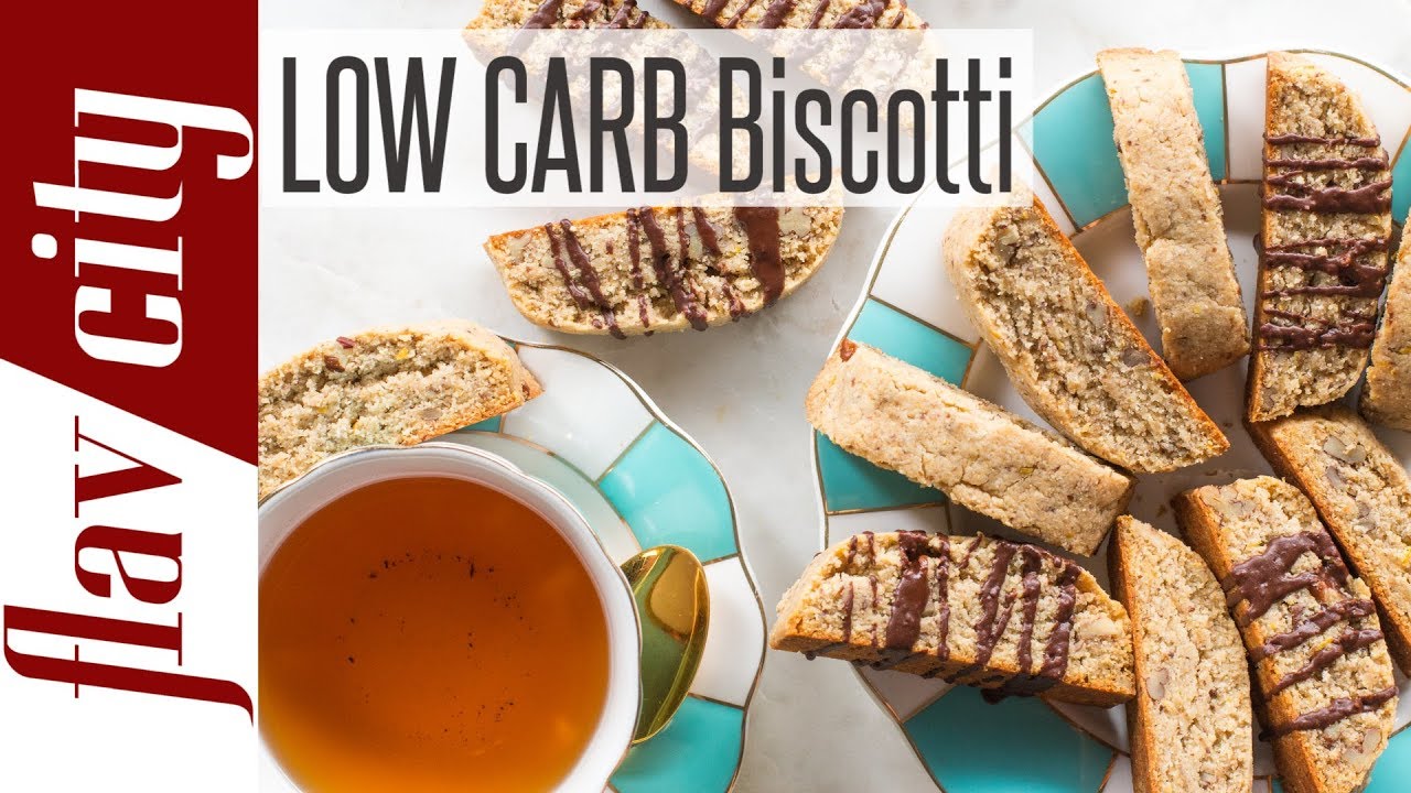 Low Carb Dessert Biscotti - Sugar Free Keto Dessert Recipe, Vegan and Gluten Free