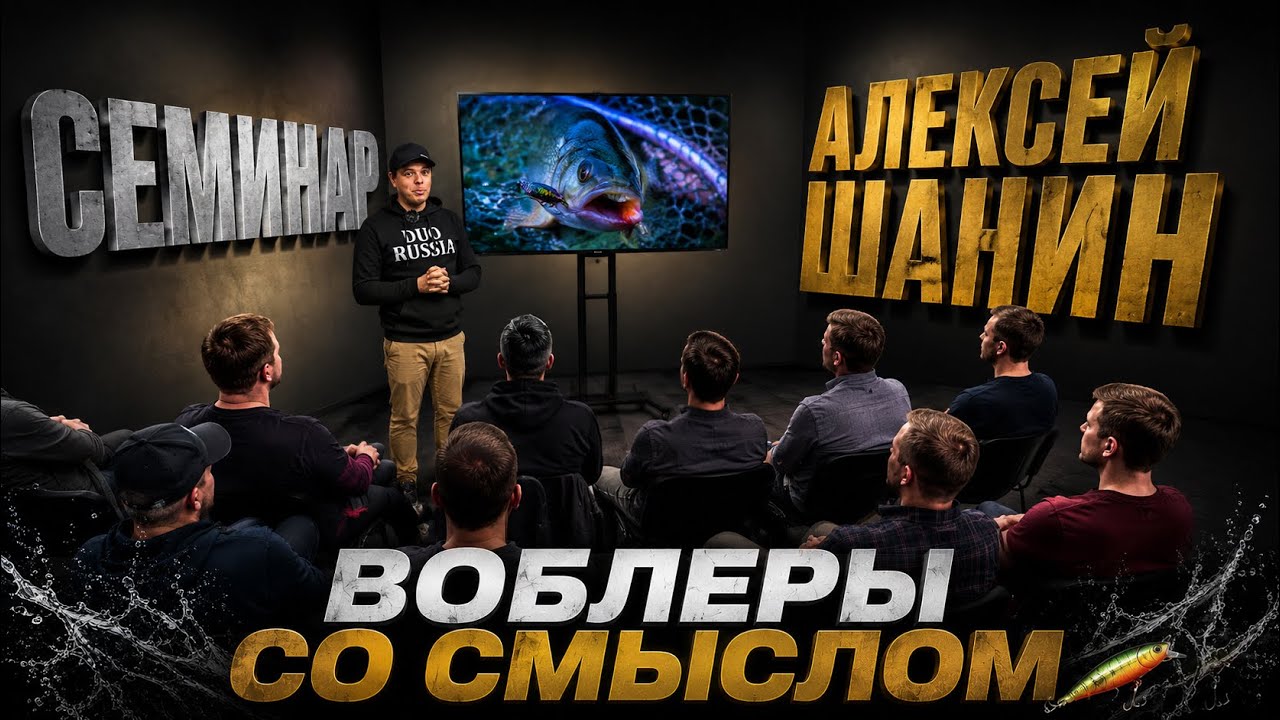 Воблеры со смыслом: выбор приманок и особенности ловли на них | Семинар Алексея Шанина в Москве